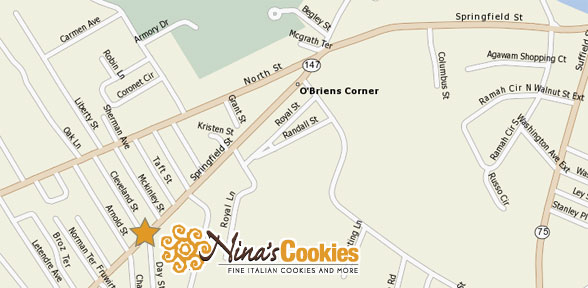 MapQuest directions to Nina's Cookies